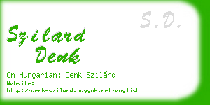 szilard denk business card