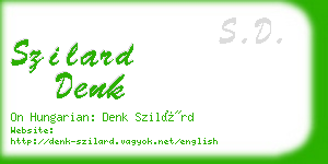 szilard denk business card